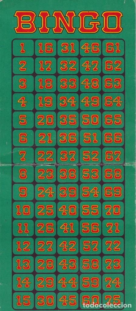 Juegos de mesa: TABLA DE COMPROBACI&Oacute;N DEL BINGO CONGOST - Foto 1