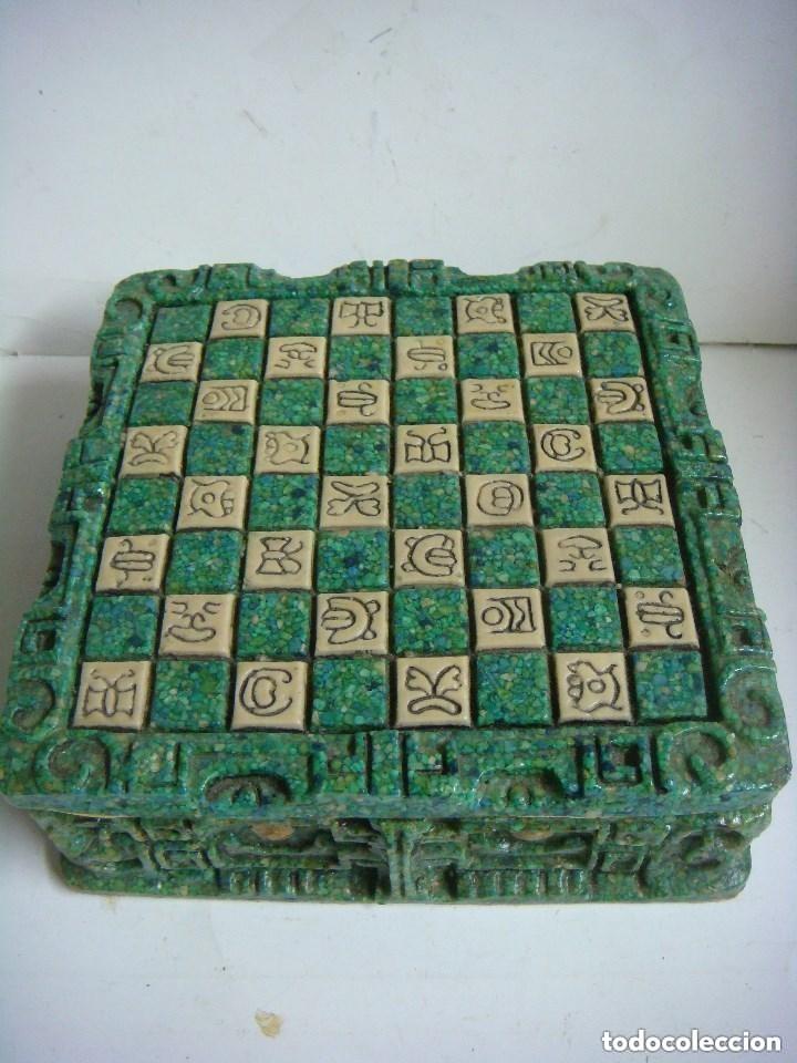 Juegos de mesa: ALJEDREZ AZTECA LA CAJA TABLERO EN PIEDRA - Foto 2