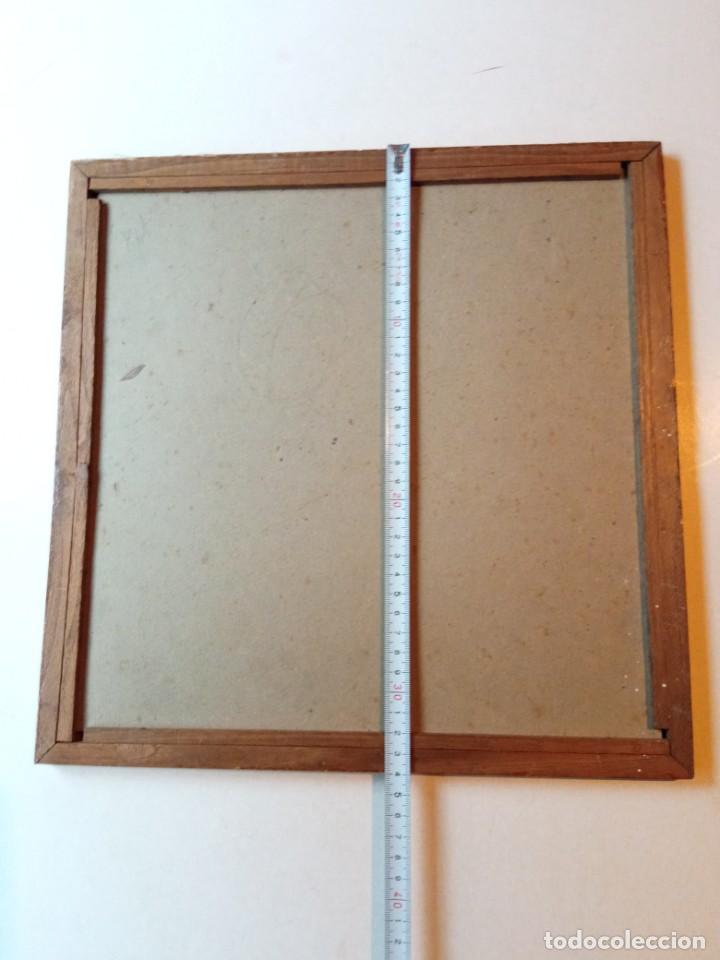 Juegos de mesa: antiguo tablero ajedrez marco madera y cristal - Foto 3