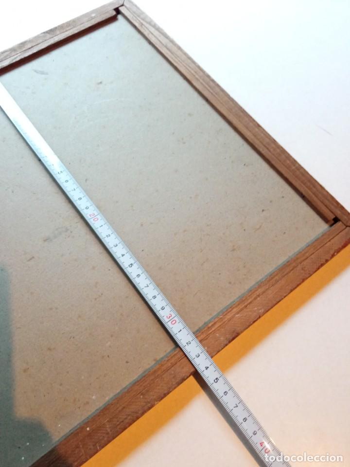 Juegos de mesa: antiguo tablero ajedrez marco madera y cristal - Foto 4