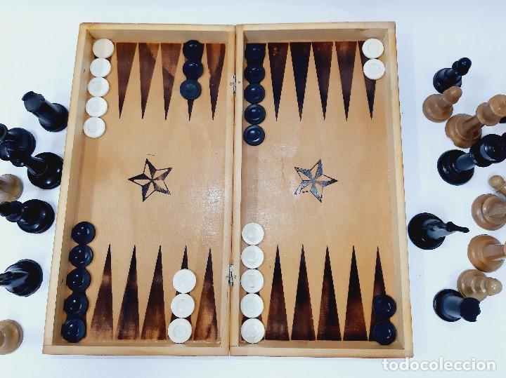 Juegos de mesa: Salvage Ajedrez De Madera Y Backgammon - Foto 10