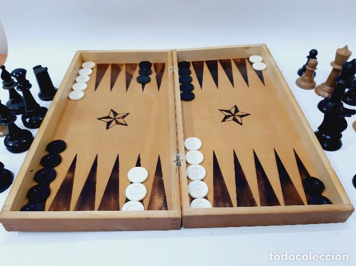 Juegos de mesa: Salvage Ajedrez De Madera Y Backgammon - Foto 11