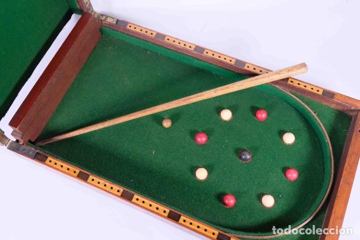 Juegos de mesa: Mesa Bagatelle siglo XIX - Foto 3