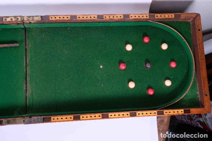Juegos de mesa: Mesa Bagatelle siglo XIX - Foto 6