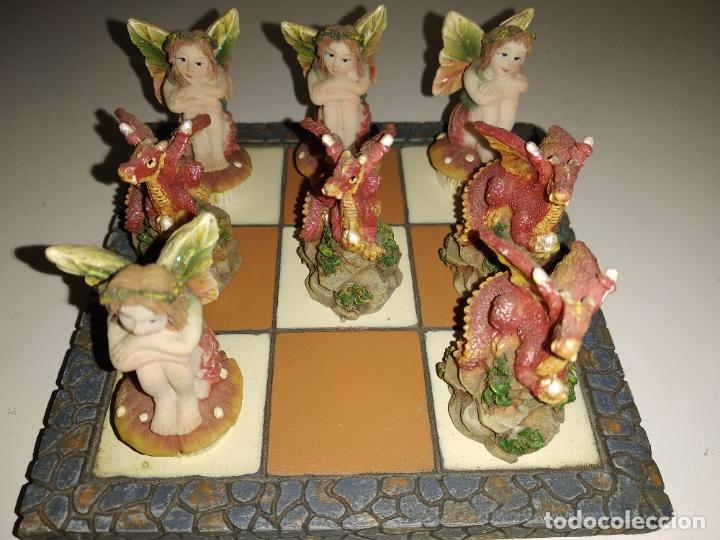 Juegos de mesa: 3 en raya - Dragones y Hadas (artesan&iacute;a) - Foto 1