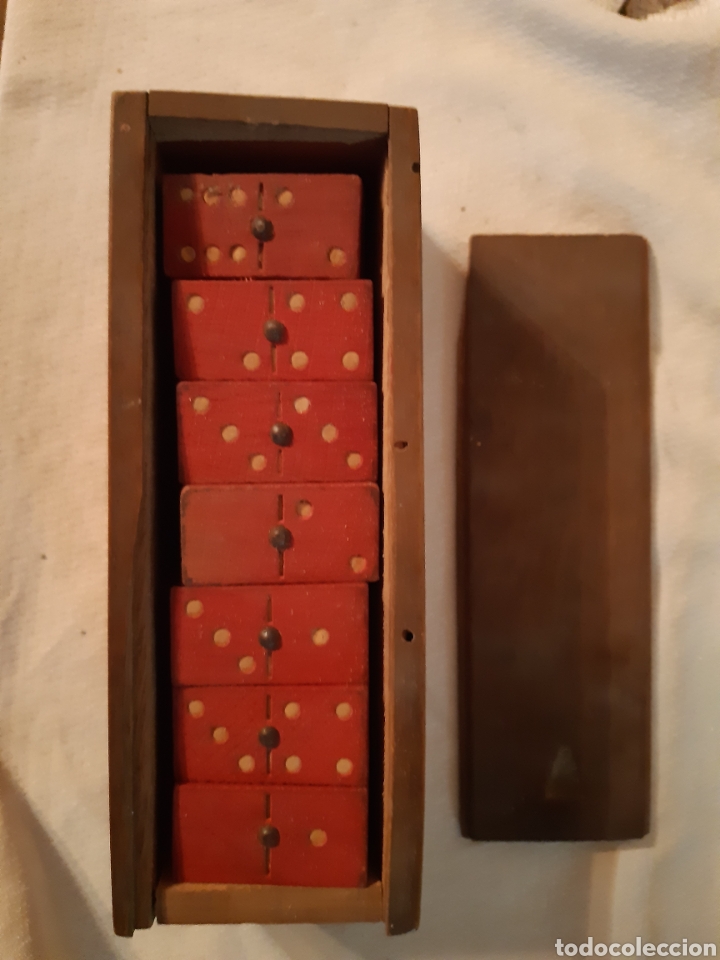 Juegos de mesa: D&ograve;mino antiguo de madera - Foto 1