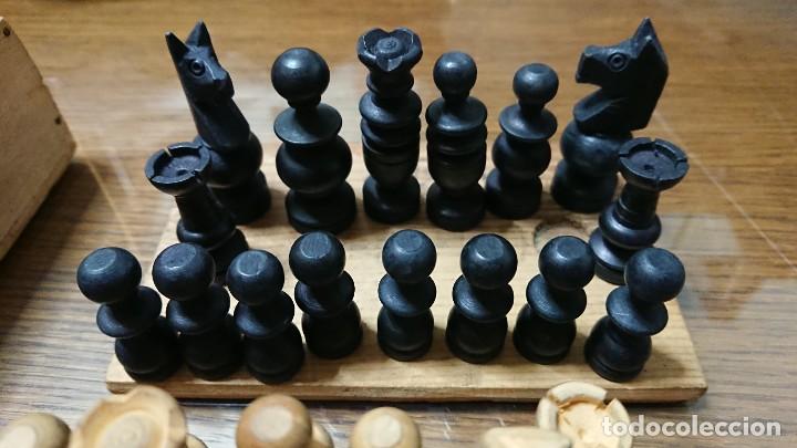 Juegos de mesa: ANTIGUO AJEDREZ EN MADERA - Foto 3