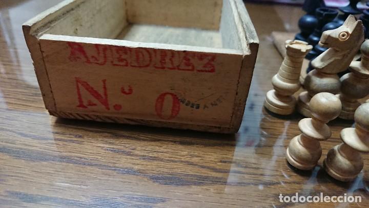 Juegos de mesa: ANTIGUO AJEDREZ EN MADERA - Foto 4