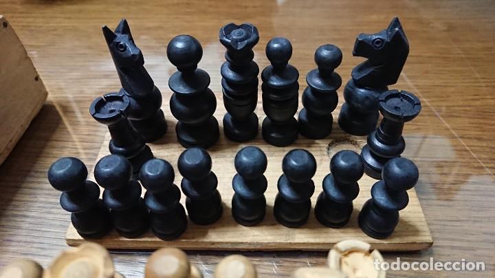 Juegos de mesa: ANTIGUO AJEDREZ EN MADERA - Foto 6