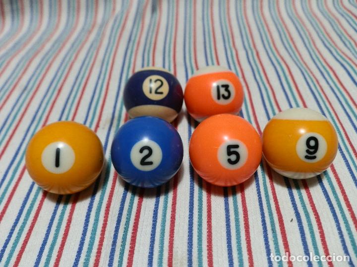 Juegos de mesa: LOTE DE 6 MINI BOLAS DE BILLAR - Foto 2