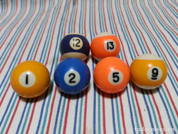 Juegos de mesa: LOTE DE 6 MINI BOLAS DE BILLAR - Foto 1