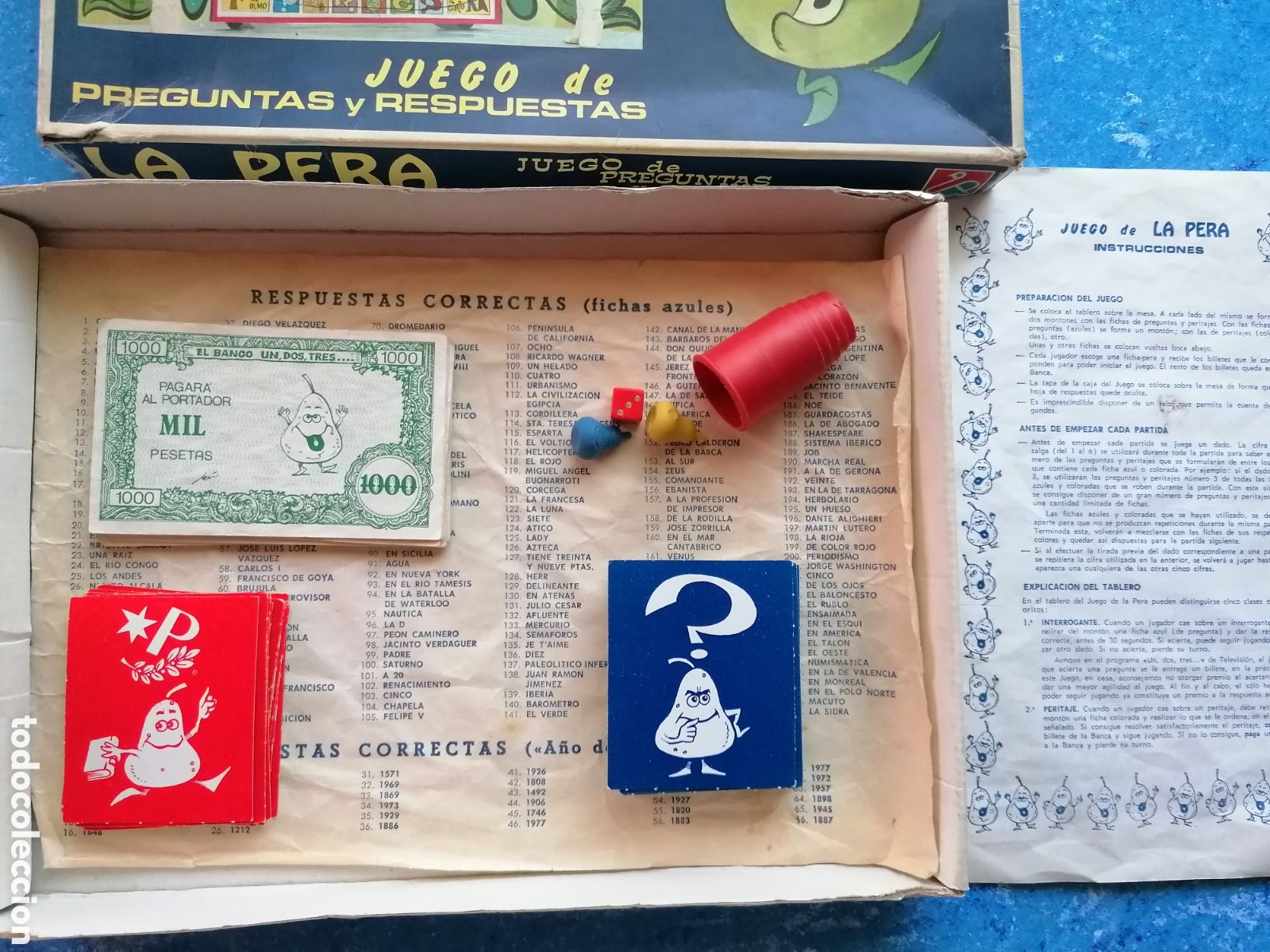 Juegos de mesa: Juego de LA PERA. Programa UN, DOS, TRES. DALMAU. - Foto 3