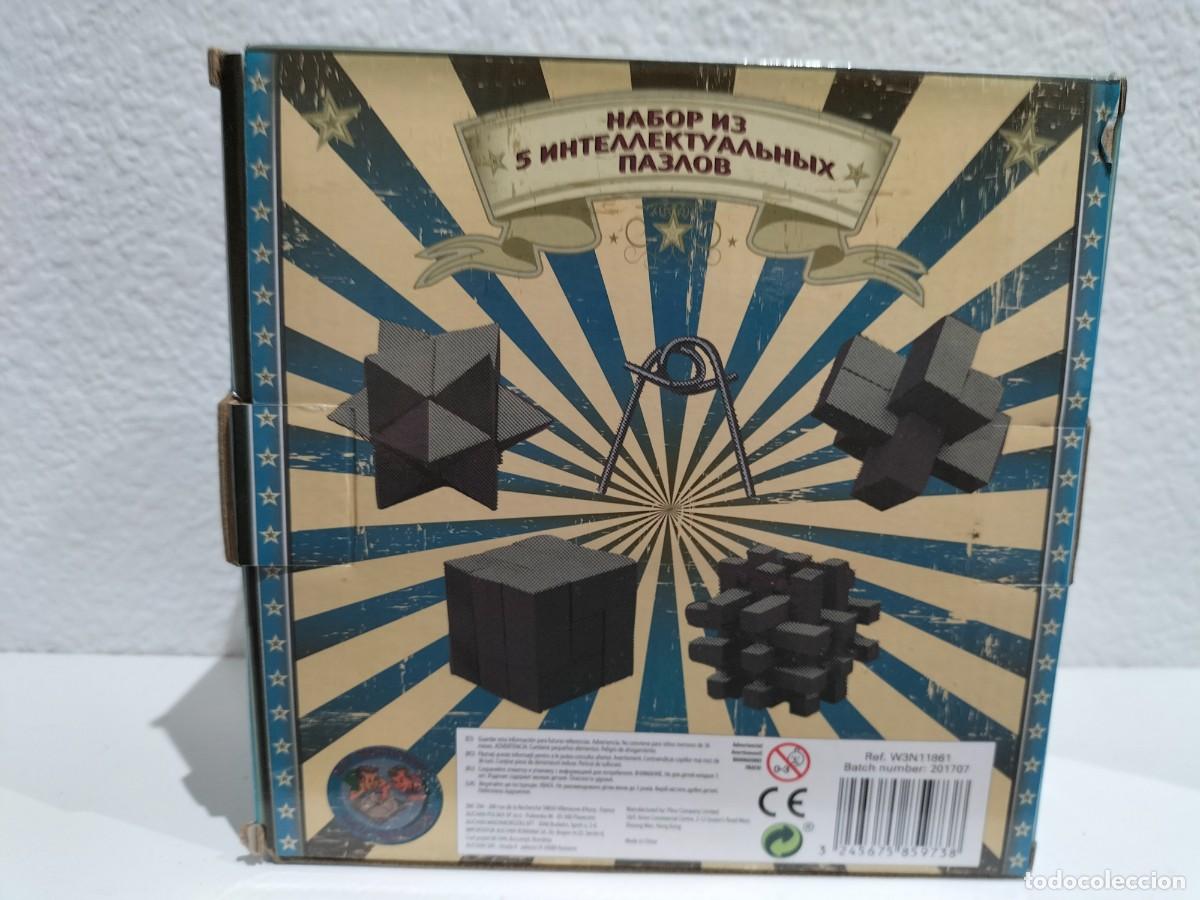 Juegos de mesa: SET DE 5 JUEGOS DE LOGICA CON PIEZAS DE MADERA - Foto 2