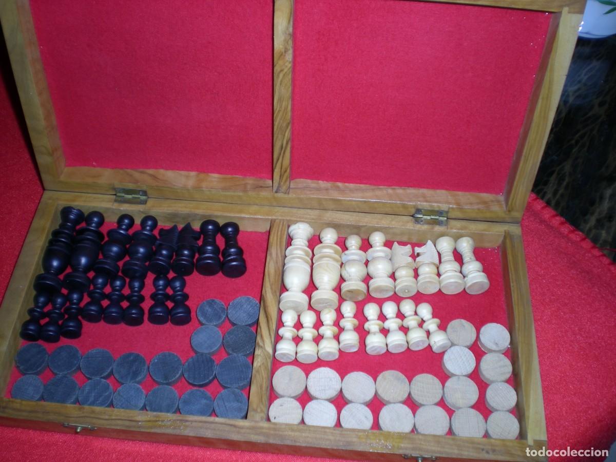 Juegos de mesa: Caja-tablero de ajedrez y damas - Foto 2