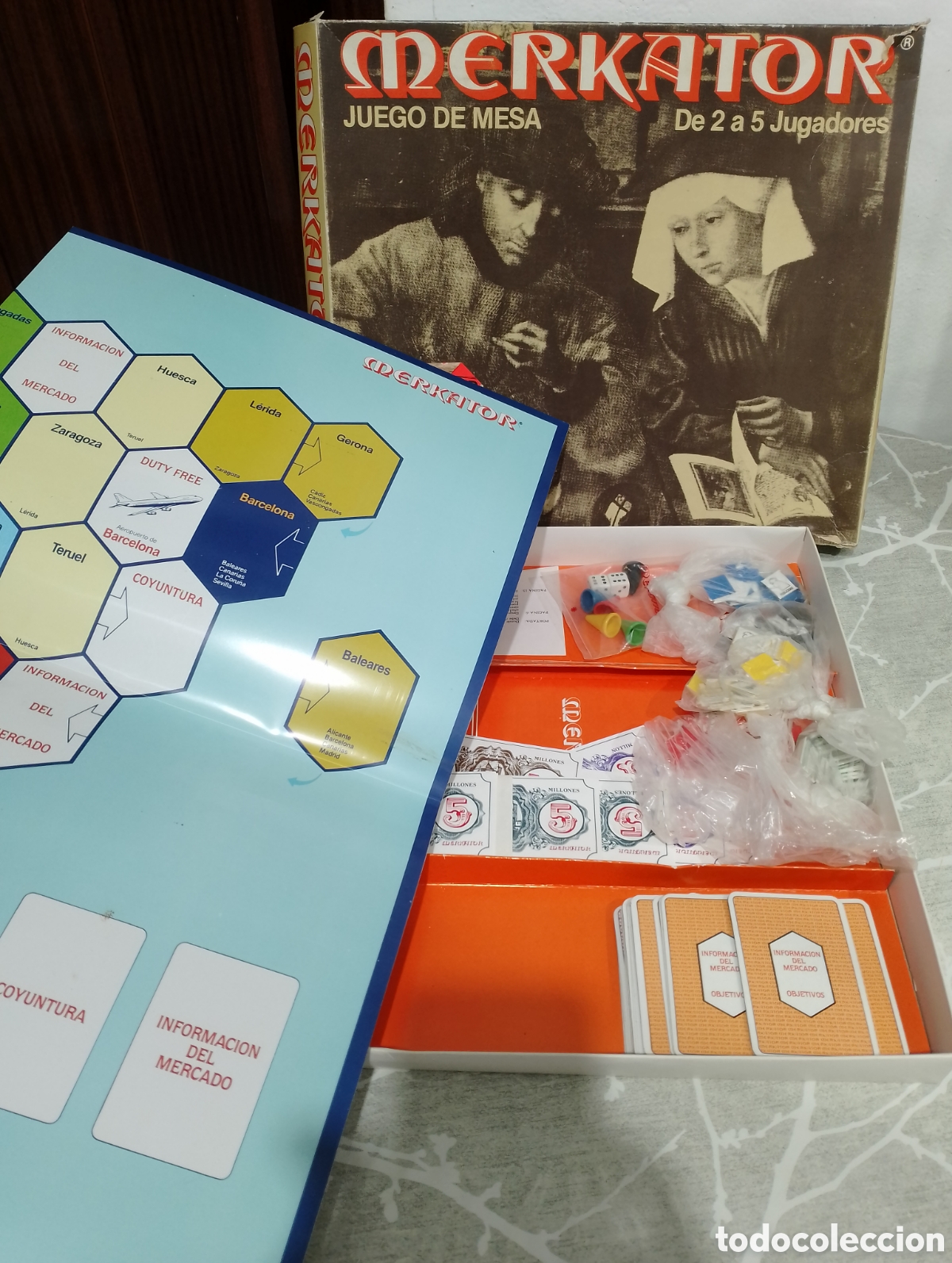 Juegos de mesa: Juego antiguo de mesa merkator completo - Foto 1