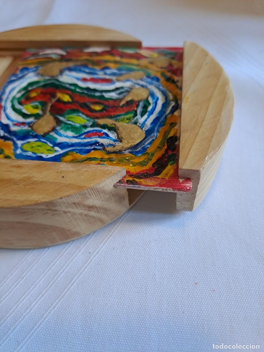 Juegos de mesa: Domin&oacute; en miniatura de madera en caja decorada - Foto 6