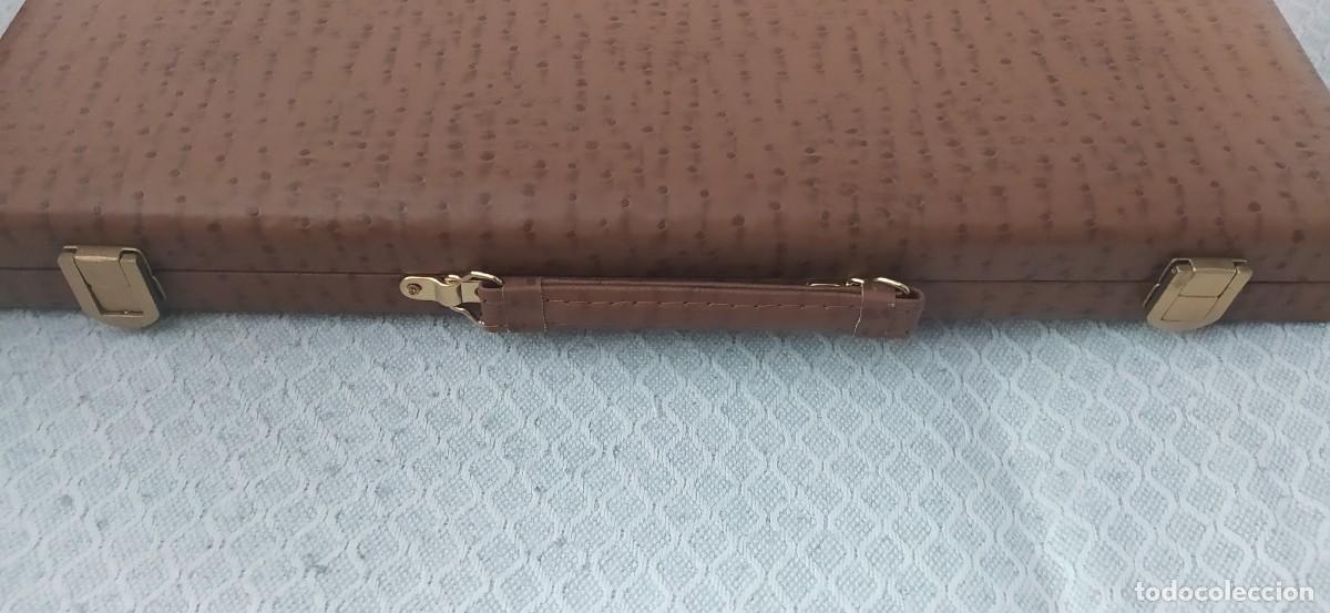 Juegos de mesa: BACKGAMMON DELUXE MALETIN ANTIGUO A&Ntilde;OS 80 - Foto 5