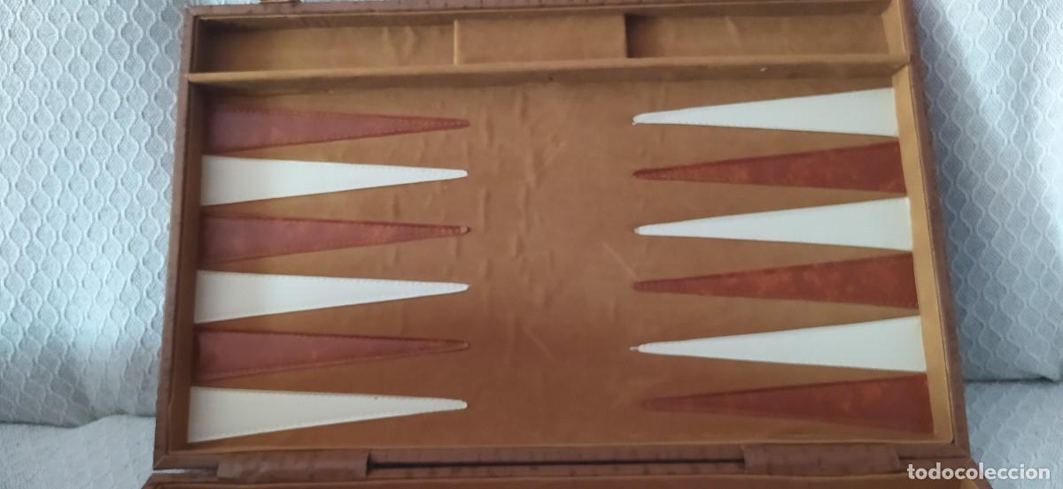 Juegos de mesa: BACKGAMMON DELUXE MALETIN ANTIGUO A&Ntilde;OS 80 - Foto 6