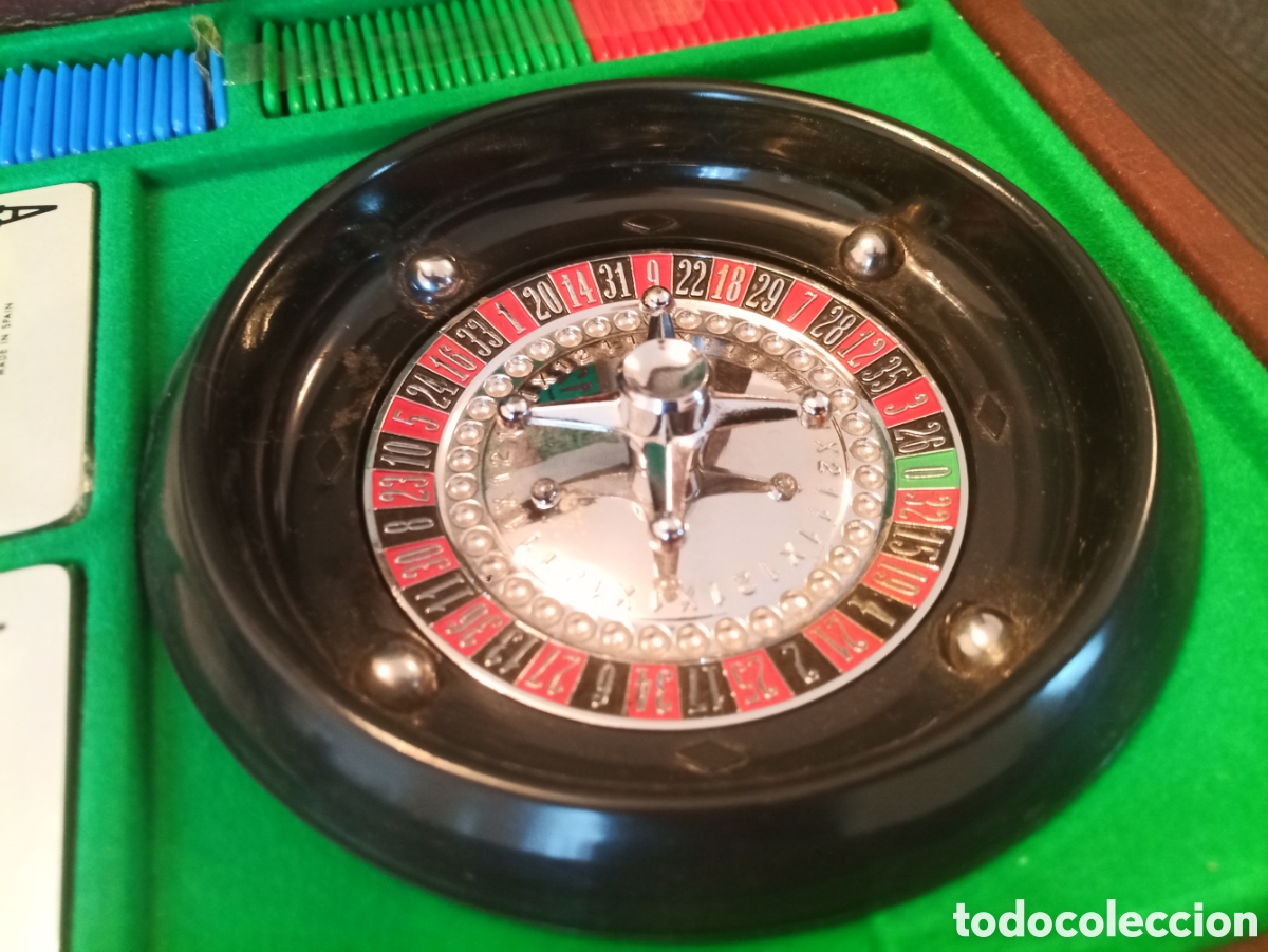 Juegos de mesa: Antiguo Juego de Poker y Ruleta - Foto 10