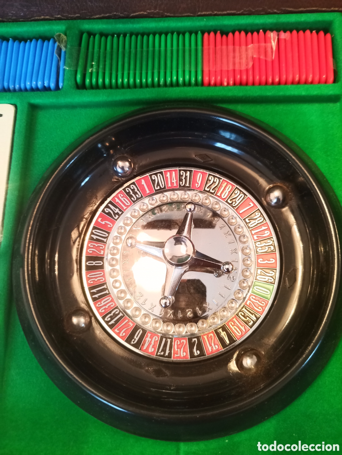 Juegos de mesa: Antiguo Juego de Poker y Ruleta - Foto 4