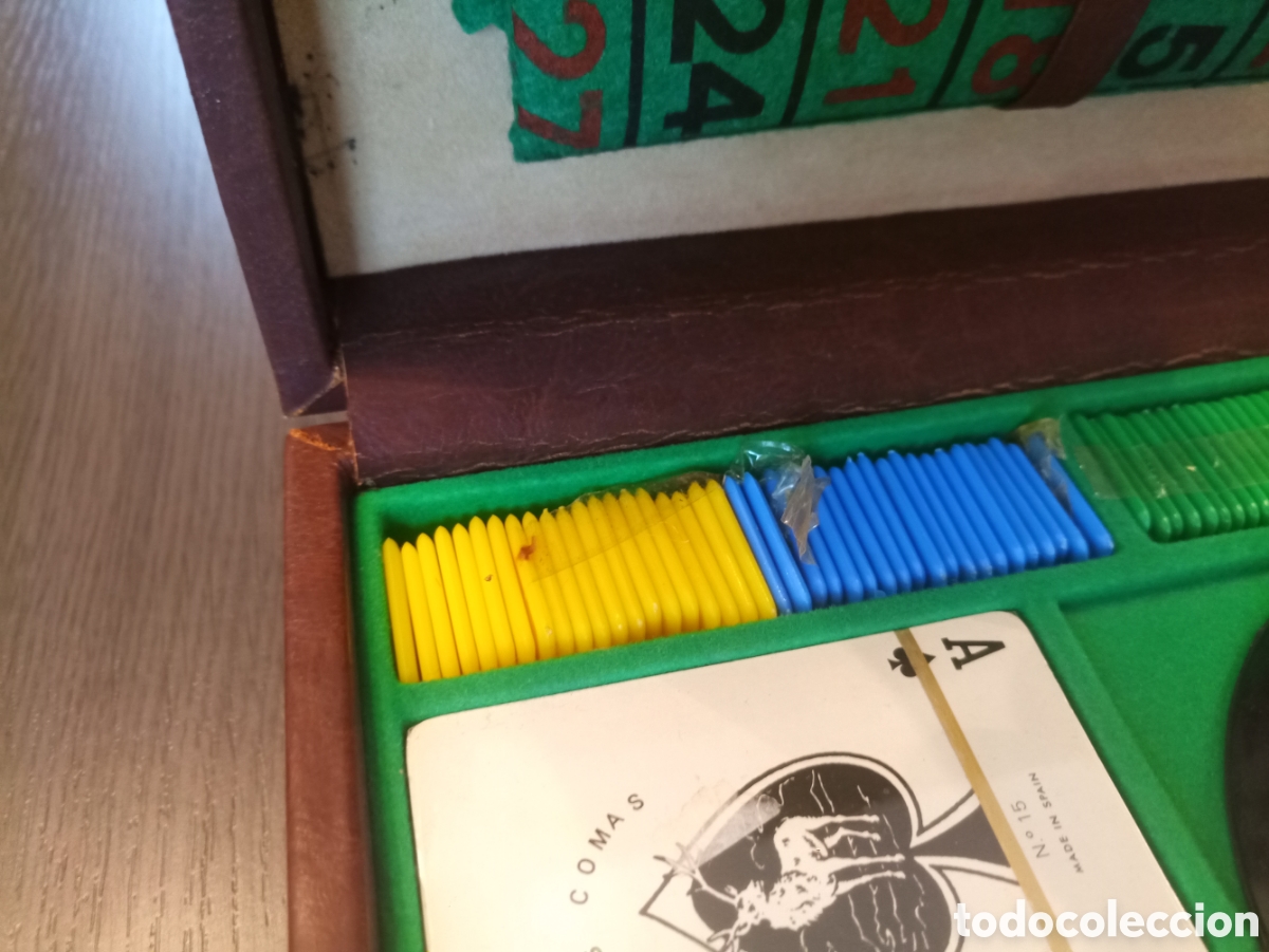 Juegos de mesa: Antiguo Juego de Poker y Ruleta - Foto 9