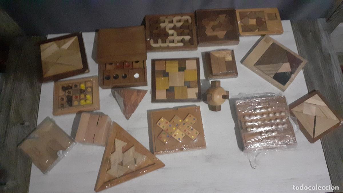 Juegos de mesa: Enorme lote de 17 rompecabezas o puzzles de madera. - Foto 1