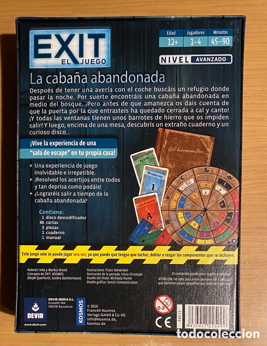 Juegos de mesa: Exit juego. LA CABA&Ntilde;A ABANDONADA - Foto 2
