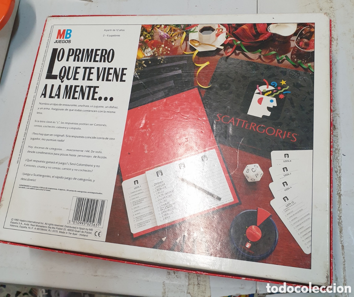juego de mesa - scattergories 1992 - Compra venta en todocoleccion