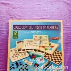 Juegos de mesa: LOTE DE JUEGOS DE MADERA CLASICOS, EN SU ESTUCHE ORIGINAL, SIN ESTRENAR