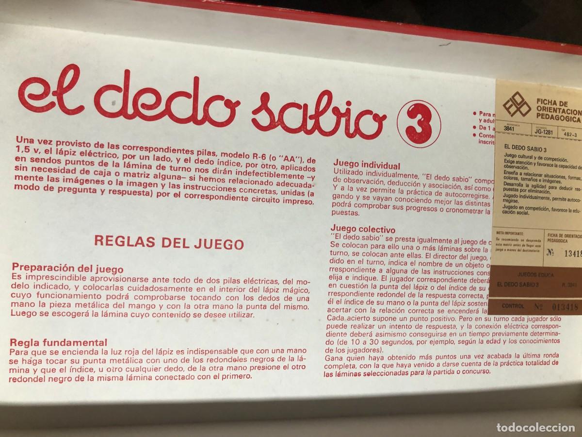 Juegos de mesa: El dedo sabio 3 educa 1982 juego de mesa - Foto 5