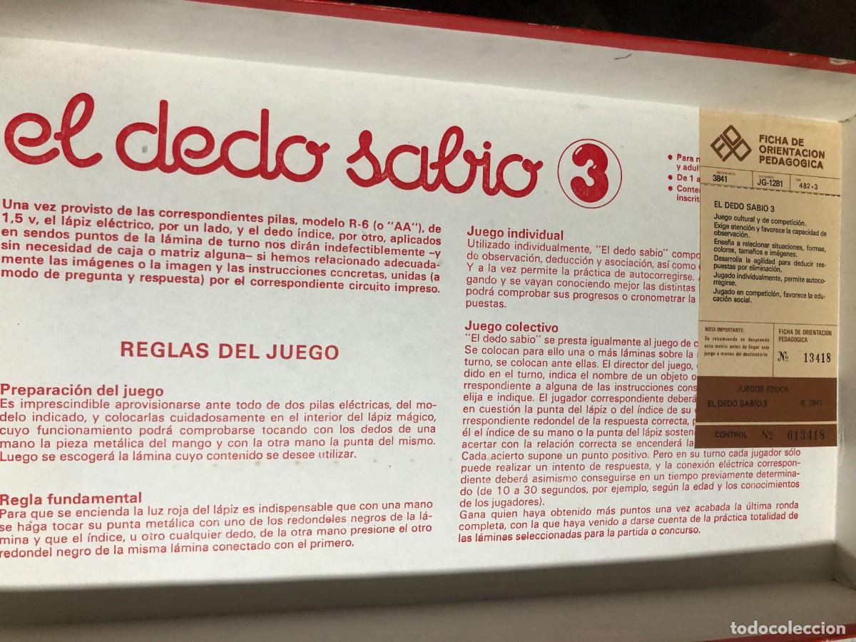 Juegos de mesa: El dedo sabio 3 educa 1982 juego de mesa - Foto 6