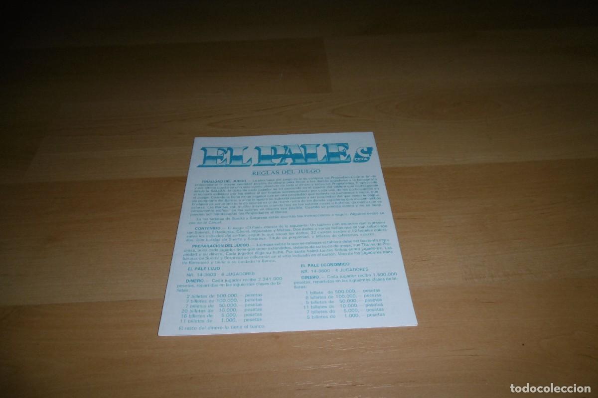 Juegos de mesa: CEFA. Reglas Instrucciones para Juego de Mesa El Pal&eacute;. - Foto 1