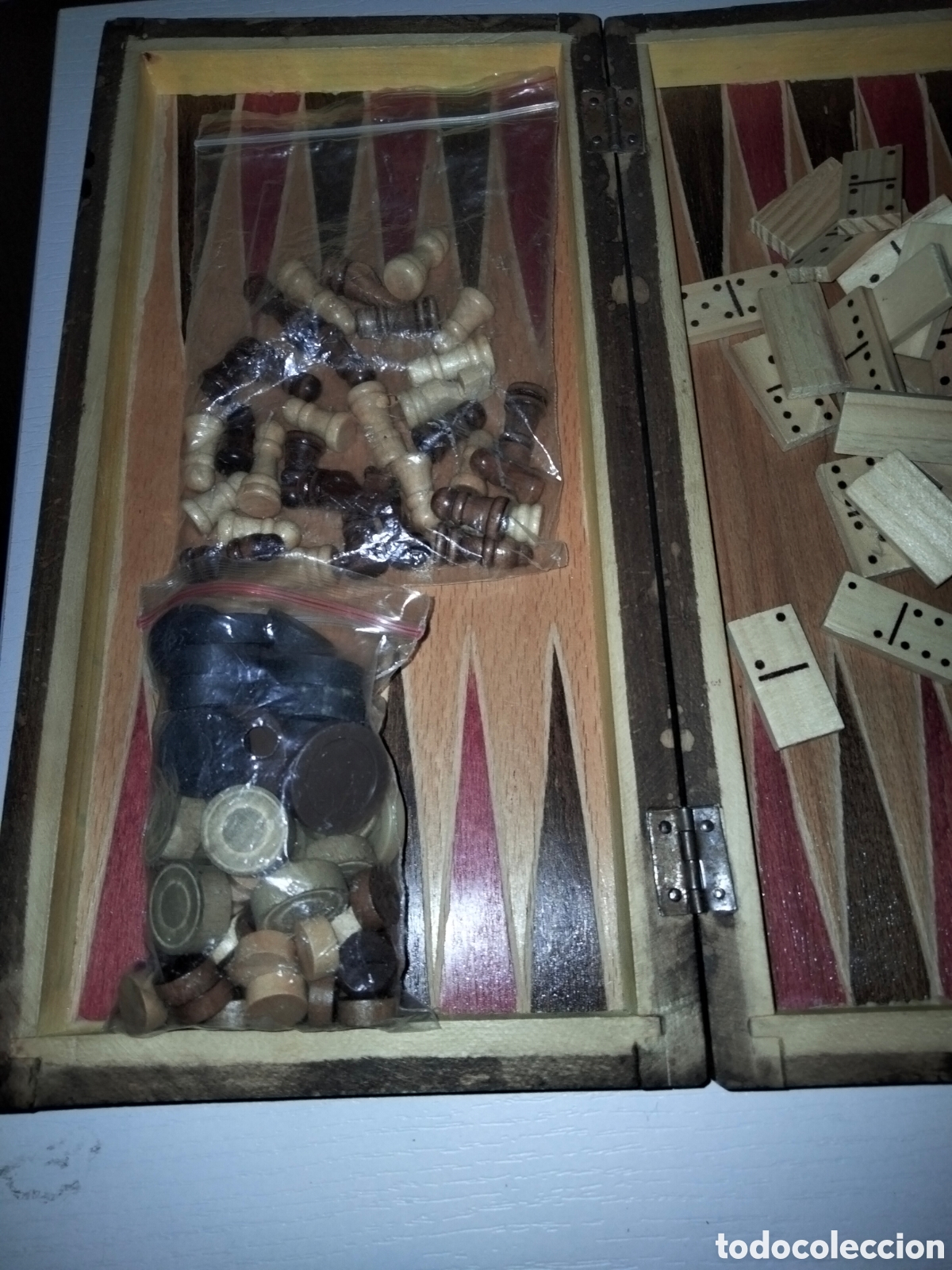 Juegos de mesa: Multijuego plegable. Ajedrez,damas, backgammon y domin&oacute;. - Foto 2