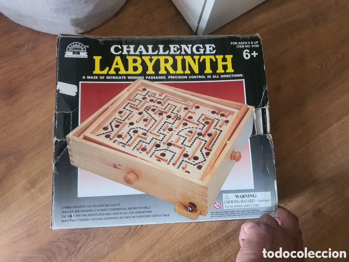 Juegos de mesa: Antiguo laberinto de madera en su Caja - Foto 2