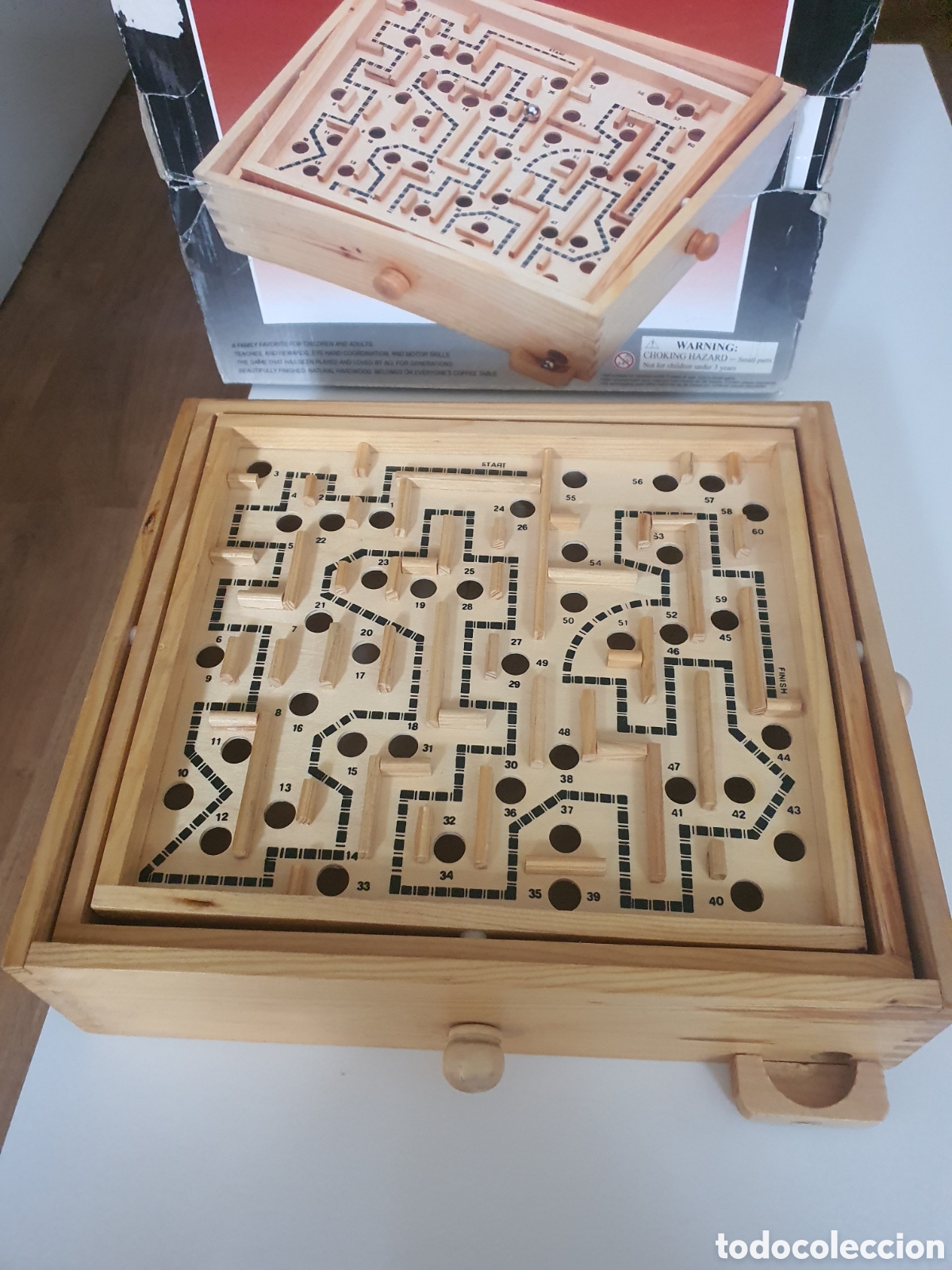 Juegos de mesa: Antiguo laberinto de madera en su Caja - Foto 3