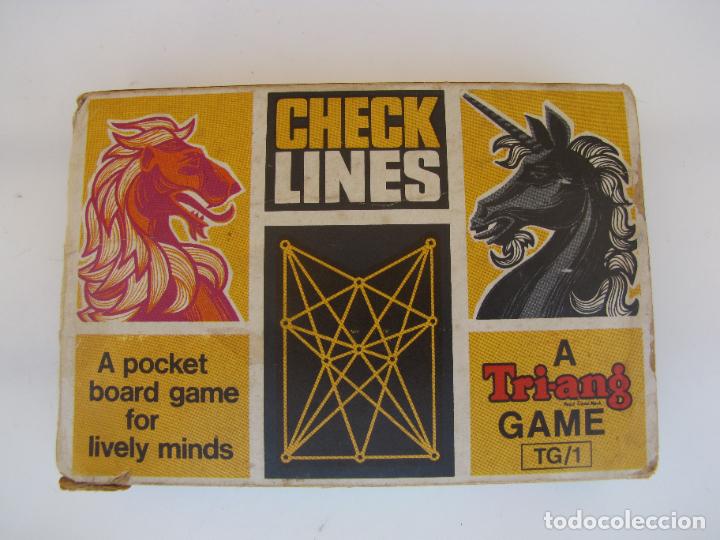 Juegos de mesa: 59.- Check &ndash; lines a Tri-ang games. England - Foto 3