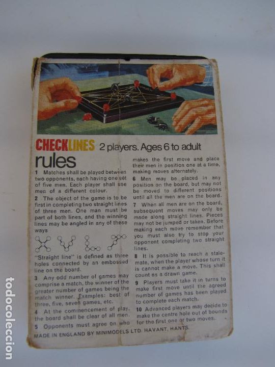 Juegos de mesa: 59.- Check &ndash; lines a Tri-ang games. England - Foto 4