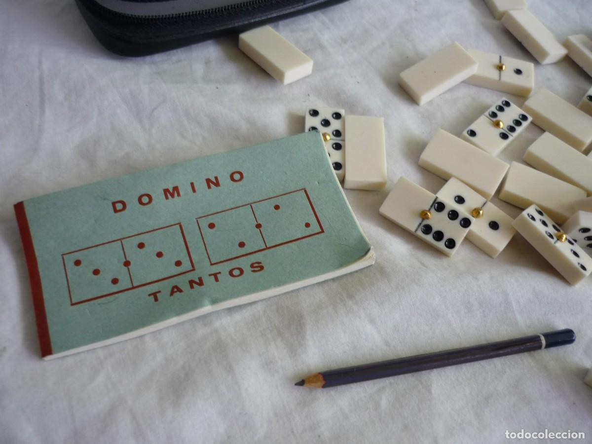 Juegos de mesa: Domin&oacute; de viaje, con libreta y lapicero, completo - Foto 3