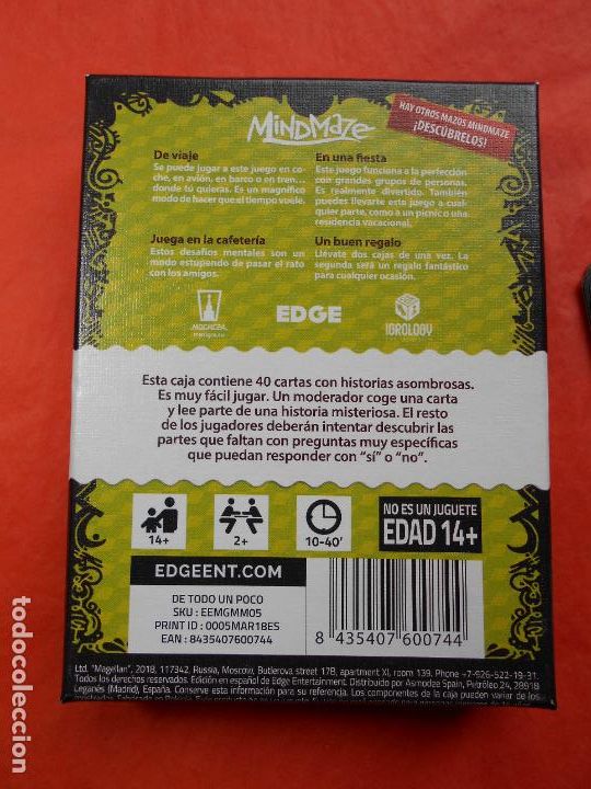 Juegos de mesa: Juego de barajas de cartas Mindmaze - Foto 2