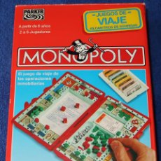 Juegos de mesa: MONOPOLY - JUEGOS DE VIAJE - PARKER (1989)