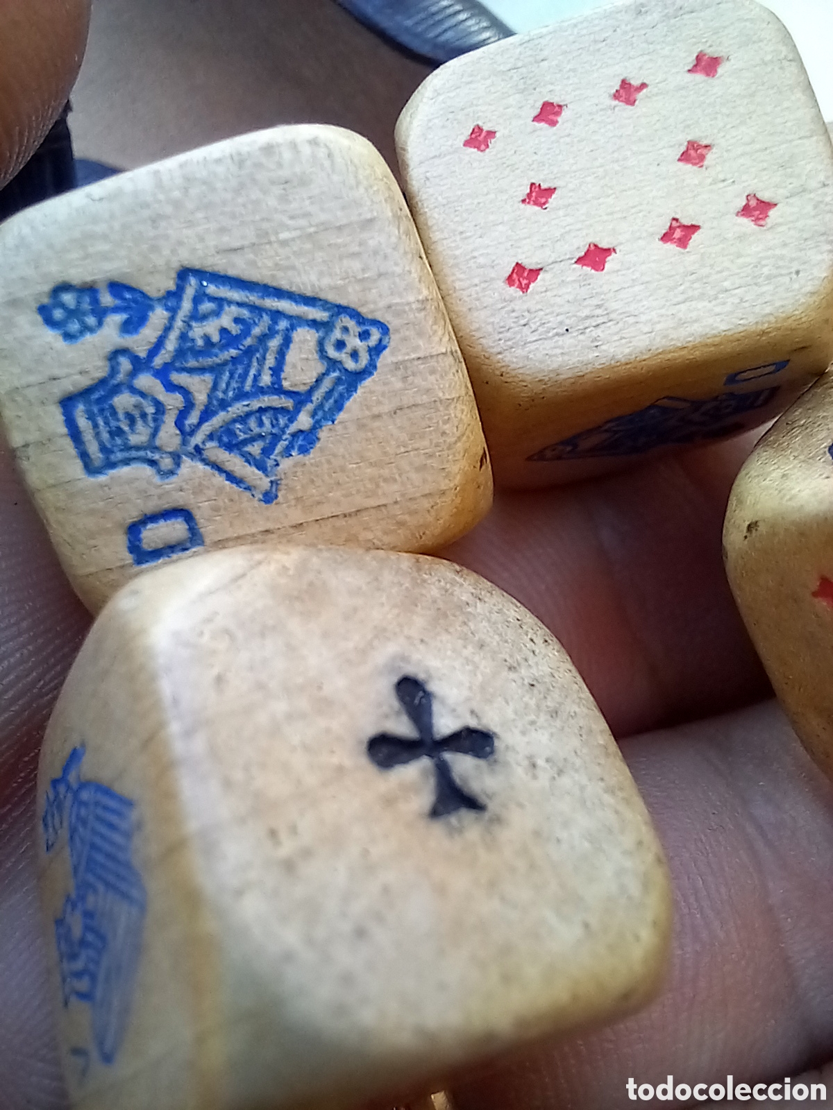 Juegos de mesa: ANTIGUO JUEGO DE DADOS DE POKER - Foto 3