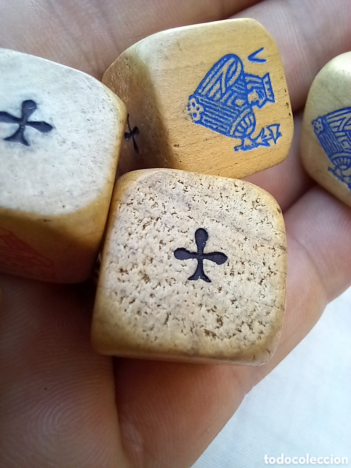 Juegos de mesa: ANTIGUO JUEGO DE DADOS DE POKER - Foto 4