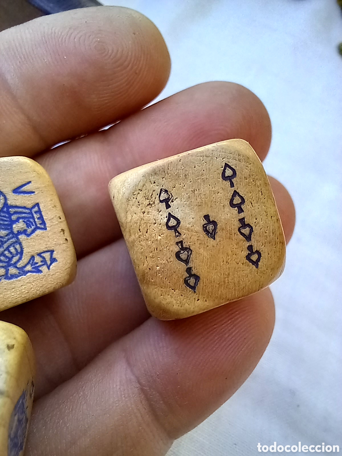 Juegos de mesa: ANTIGUO JUEGO DE DADOS DE POKER - Foto 7