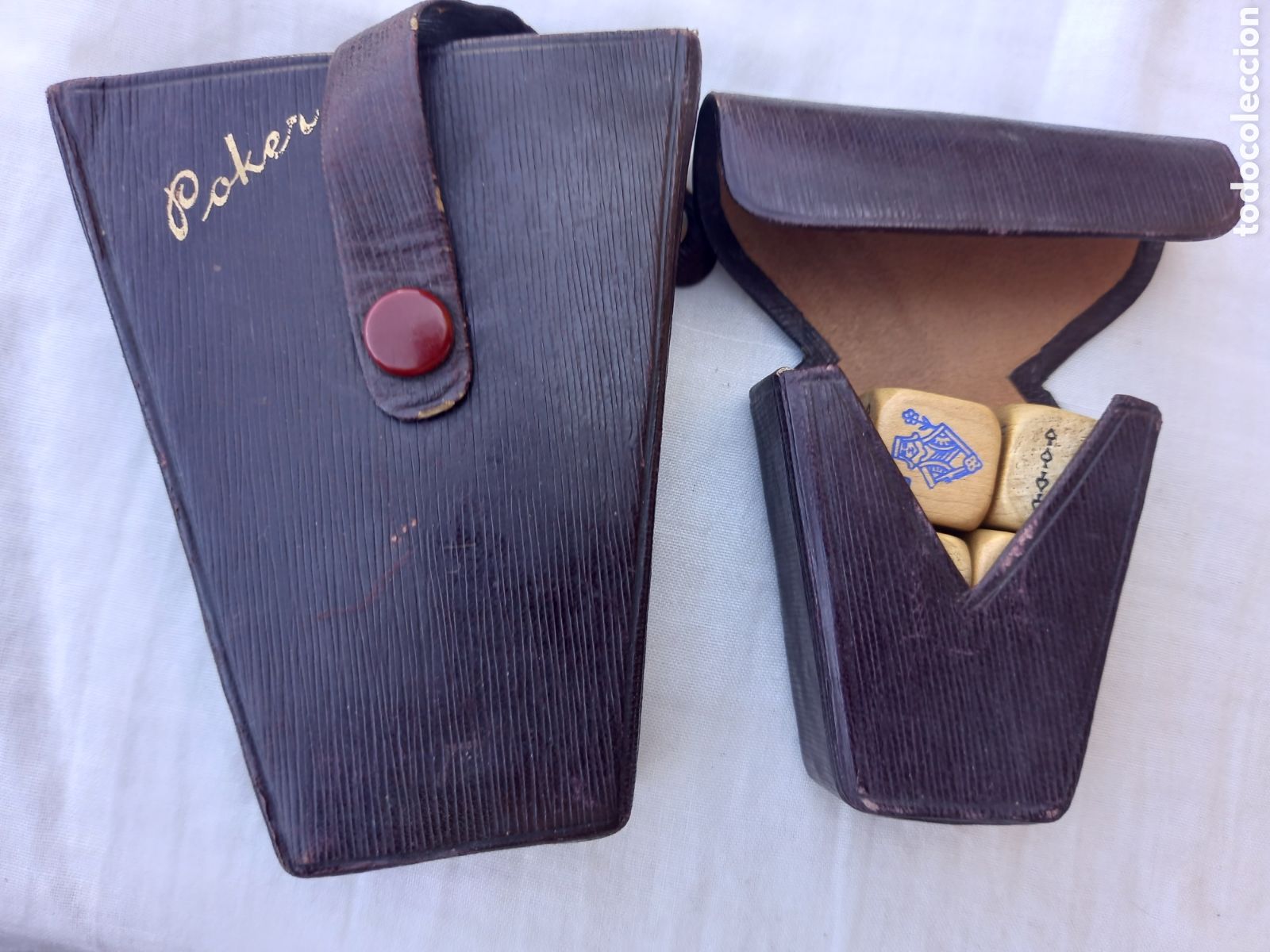 Juegos de mesa: ANTIGUO JUEGO DE DADOS DE POKER - Foto 1