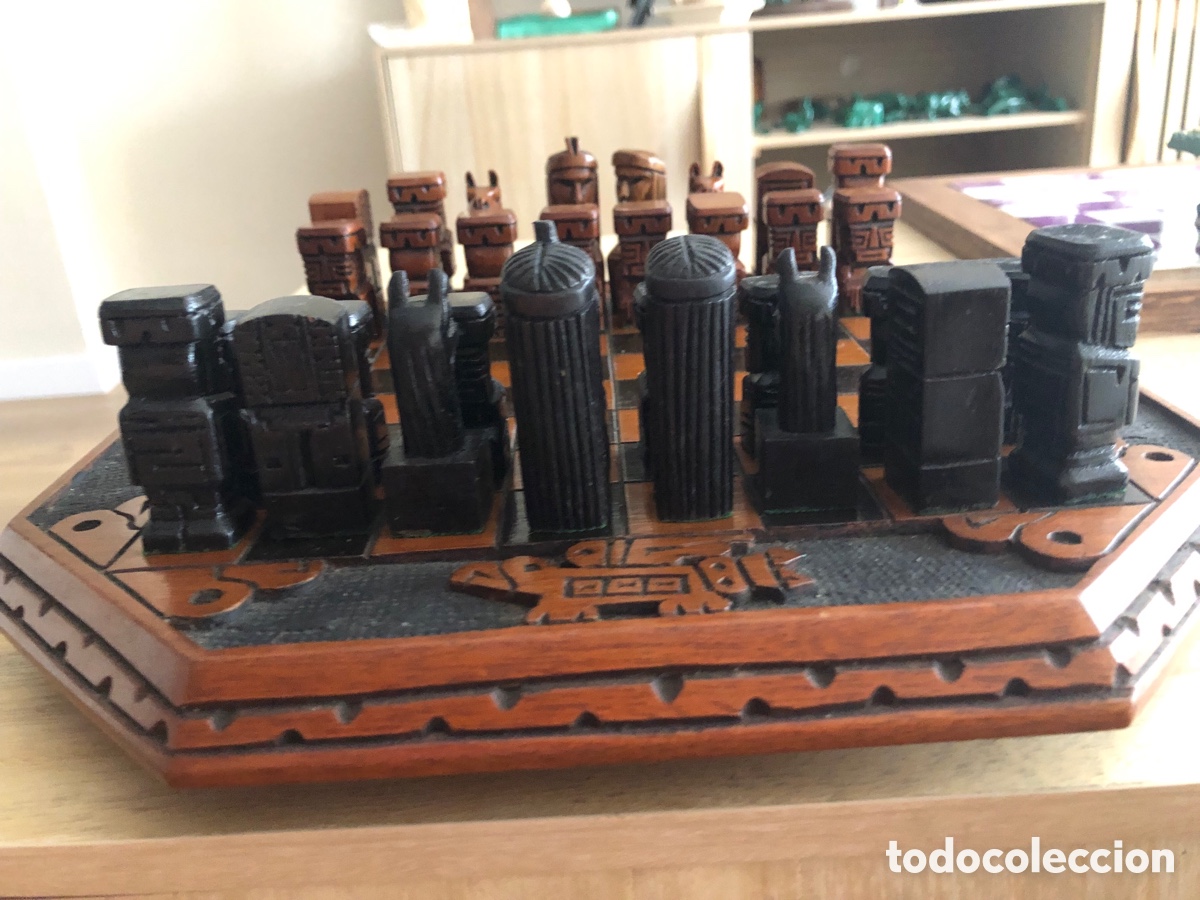 Juegos de mesa: ajedrez de madera de nogal de Guatemala - Foto 2
