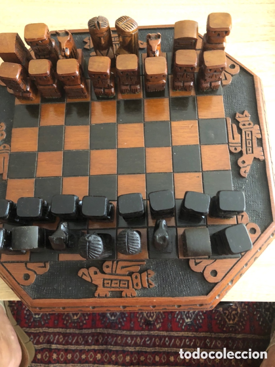 Juegos de mesa: ajedrez de madera de nogal de Guatemala - Foto 3