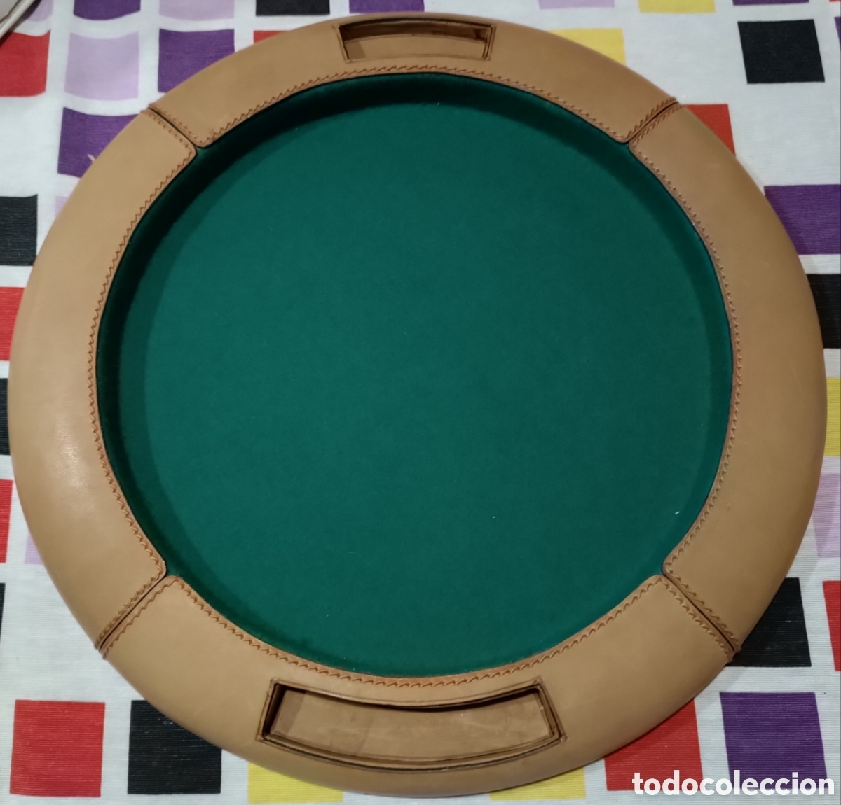 Juegos de mesa: Bandeja de POKER, en piel. - Foto 1