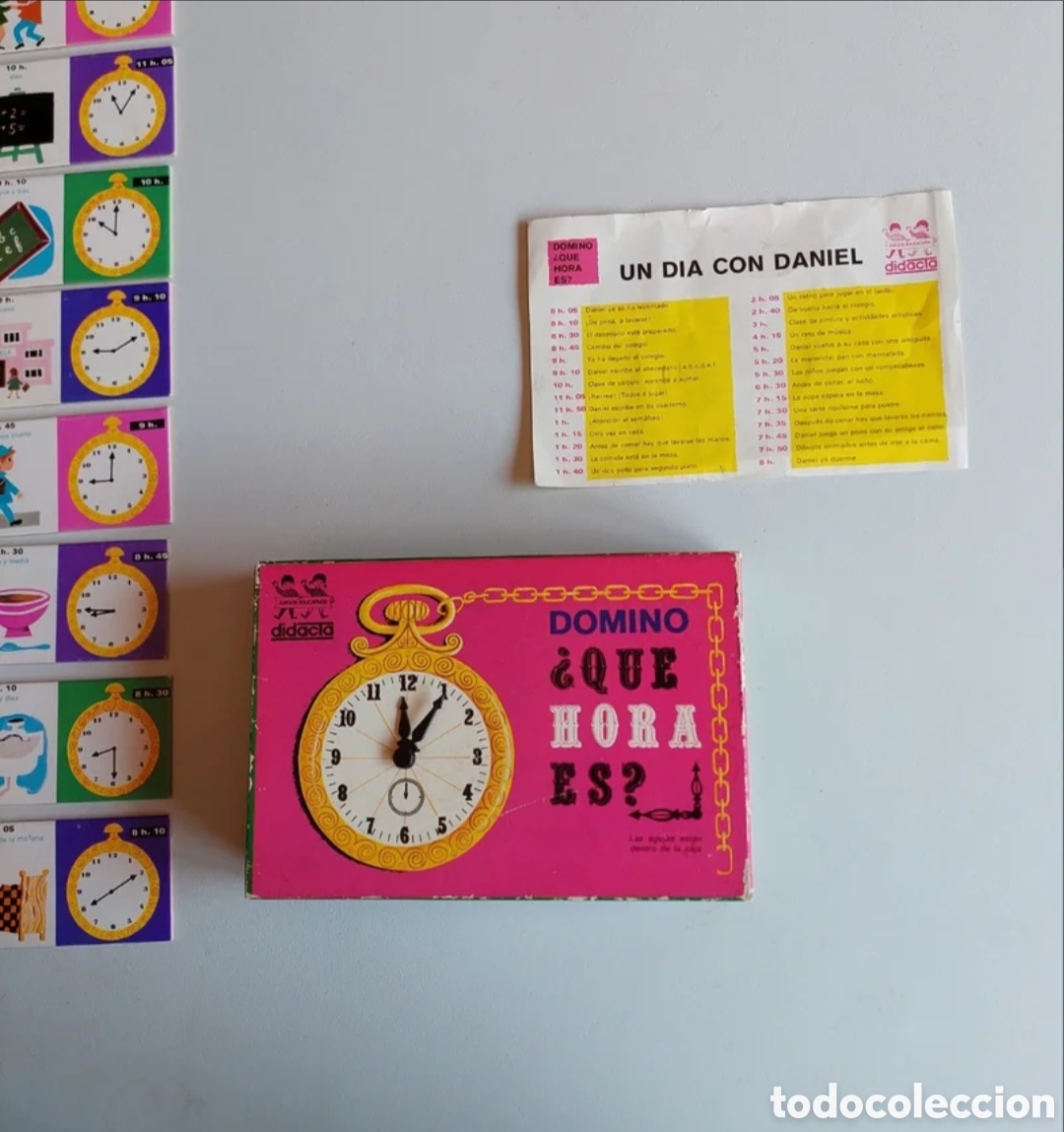 Juegos de mesa: Domin&oacute; &iquest;Que hora es ? Juego de Didacta. Ref.2011 - Foto 3