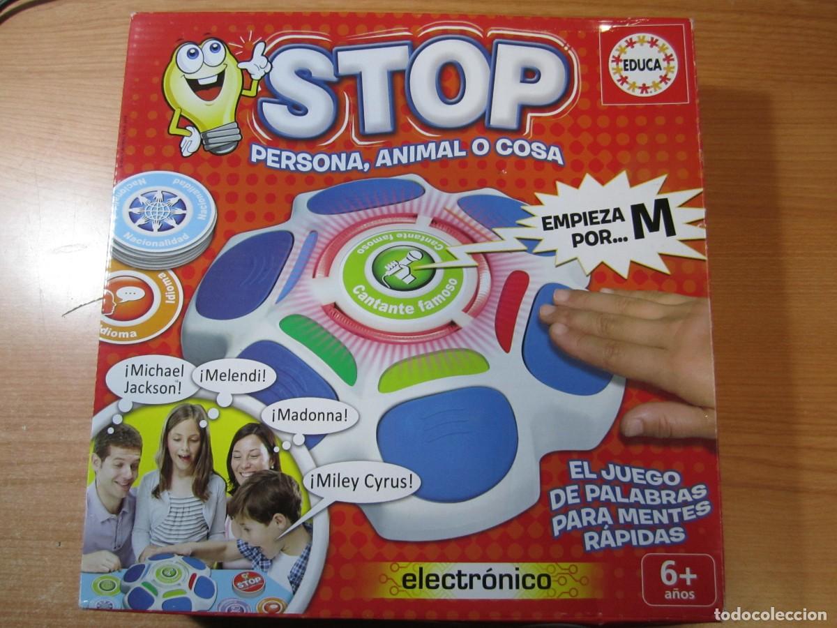 Educa - Juego Stop: Persona, Animal o Cosa. Juego de Mesa electrónico de  Palabras para Mentes rápidas. Juego Familiar Recomendado para niños a  Partir de 6 años (16589) : : Juguetes y juegos