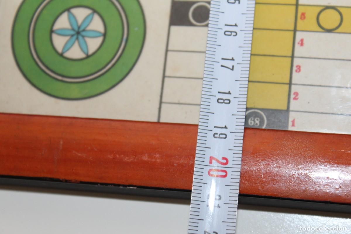 Juegos de mesa: ANTIGUO MINI PARCHIS DE MADERA Y CRISTAL - Foto 5